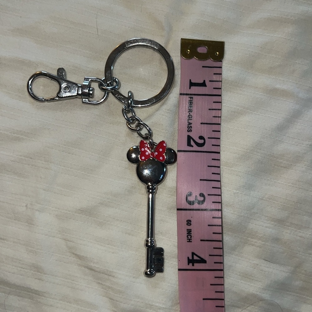 Disney Minnie Mouse Key Keychain, Silver - Picture 7 of 9
